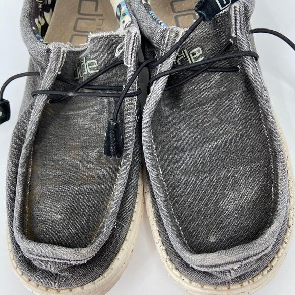 Hey Dude Wally Stretch Loafer Slip On Comfort Sneakers Gray Men's Size 11 - Picture 6 of 12